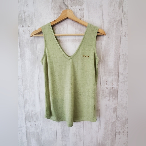 💚5/$25 Les Petites Bombes France Soft Green Sleeveless Knit Top Size XS - Picture 1 of 7